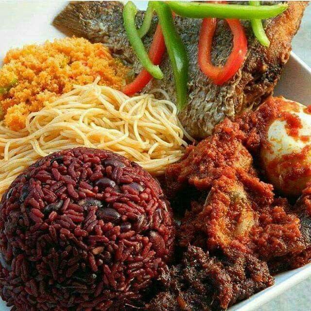 Loaded Waakye with Fish